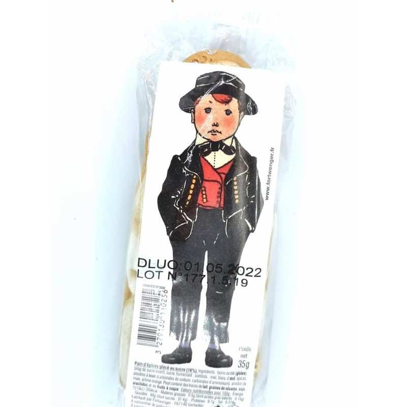 Alsacienne ou alsacien personnages en pain d'épices 35g Fortwenger