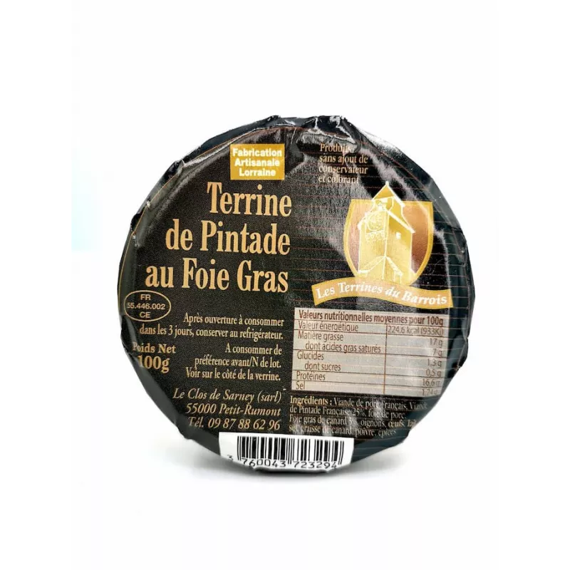 Terrine de pintade au foie gras