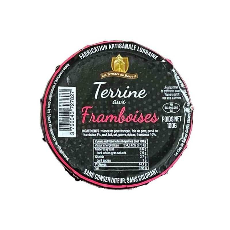 Délice de framboises en terrine 100g - Spécialités Lorraines