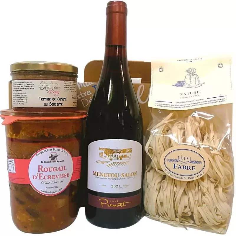 Panier garni La Petite Sauldre avec produits artisanaux du Centre-Val de Loire