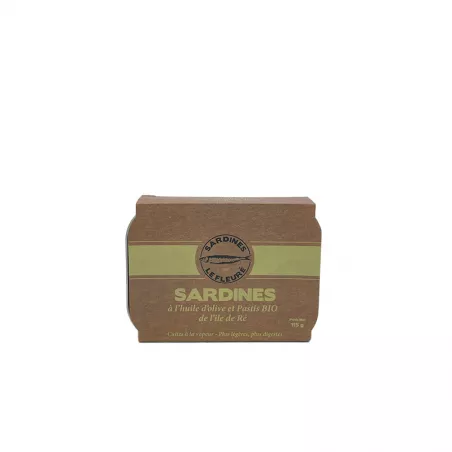Sardines à l'Huile d'Olive et Pastis Bio de l'Ile de Ré 115g 