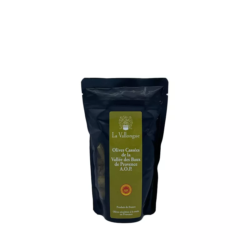 Olives Cassées de la Vallée des Baux-de-Provence AOP 120g 