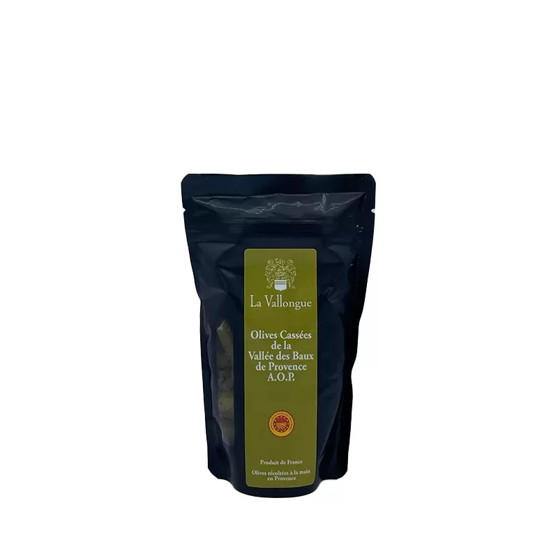Olives Cassées de la Vallée des Baux-de-Provence AOP 120g 
