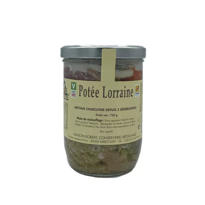 Potée Lorraine Maison Robert - Plat traditionnel français avec viande de porc, saucisses, pommes de terre et carottes
