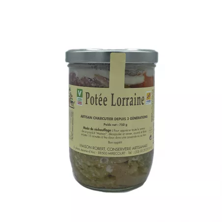 Potée Lorraine Maison Robert - Plat traditionnel français avec viande de porc, saucisses, pommes de terre et carottes