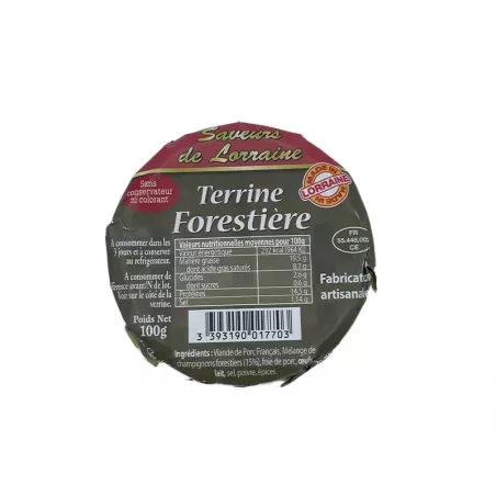Terrine Forestière 100g Les Terrines du Barrois