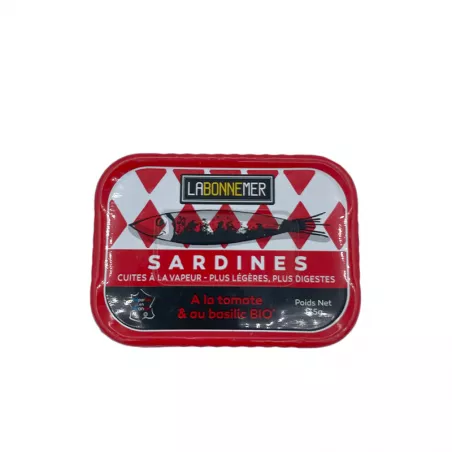 Sardines Tomate et Basilic Bio 135g - LaBonneMer