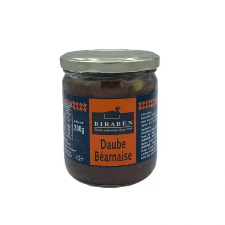 Daube Béarnaise 380g présentée dans une assiette, prête à être dégustée