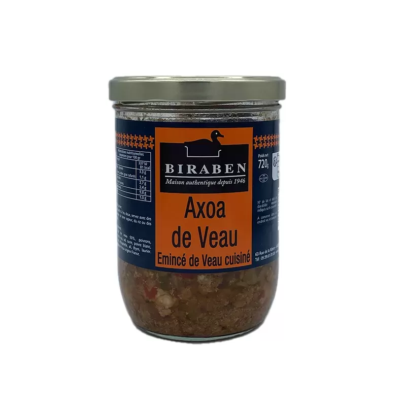 Axoa de Veau du pays Basque 720g Maison Biraben