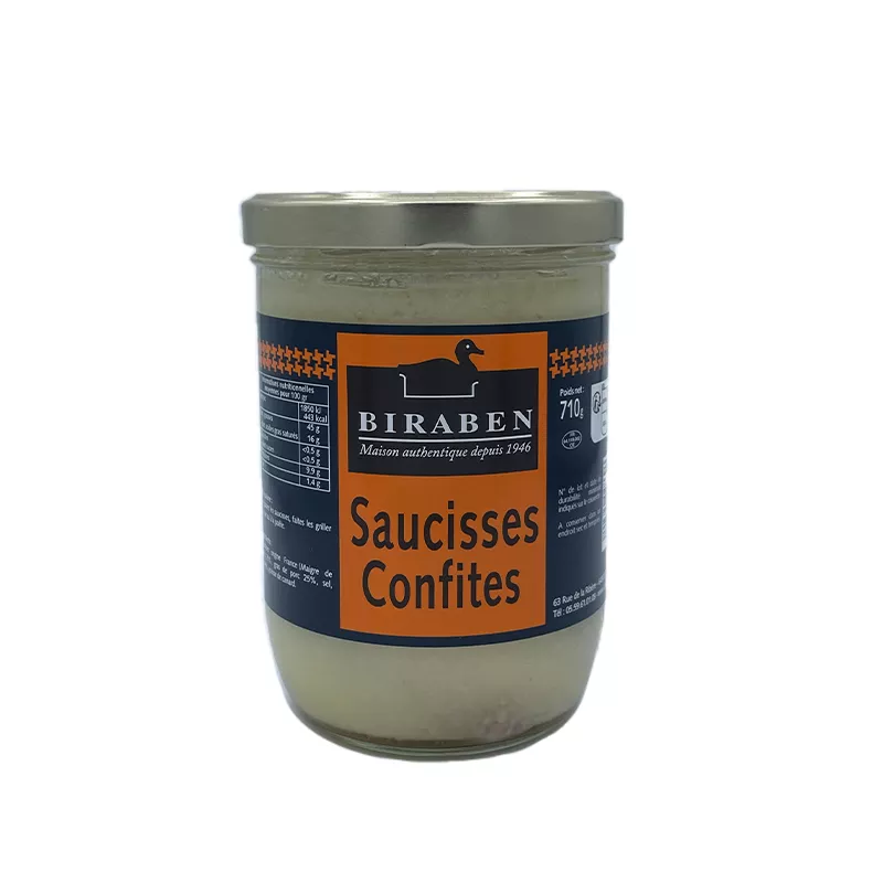 Saucisses de Toulouse Confites 710g Maison Biraben Saucisses de Toulouse Confites 710g Maison Biraben