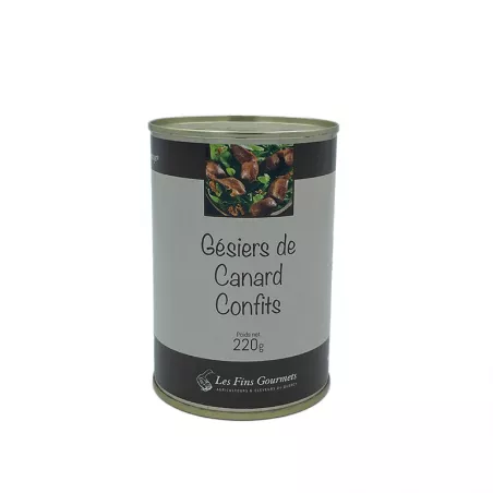 Gésiers Confits de Canard 220g Les Fins Gourmets