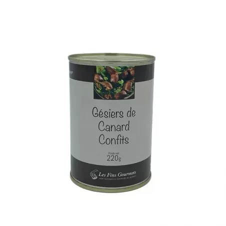 Gésiers Confits de Canard 220g Les Fins Gourmets