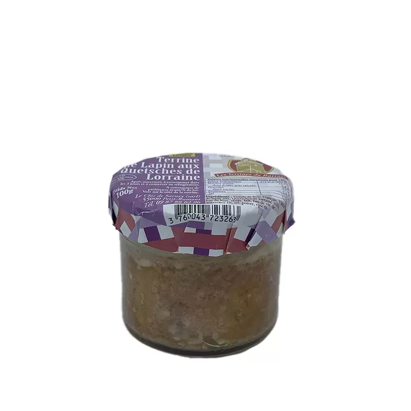 Terrine de Lapin aux Quetsches de Lorraine 100g Les Terrines du Barrois