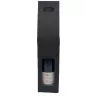 Valisette carton kraft/noir 1 bouteille avec poignée