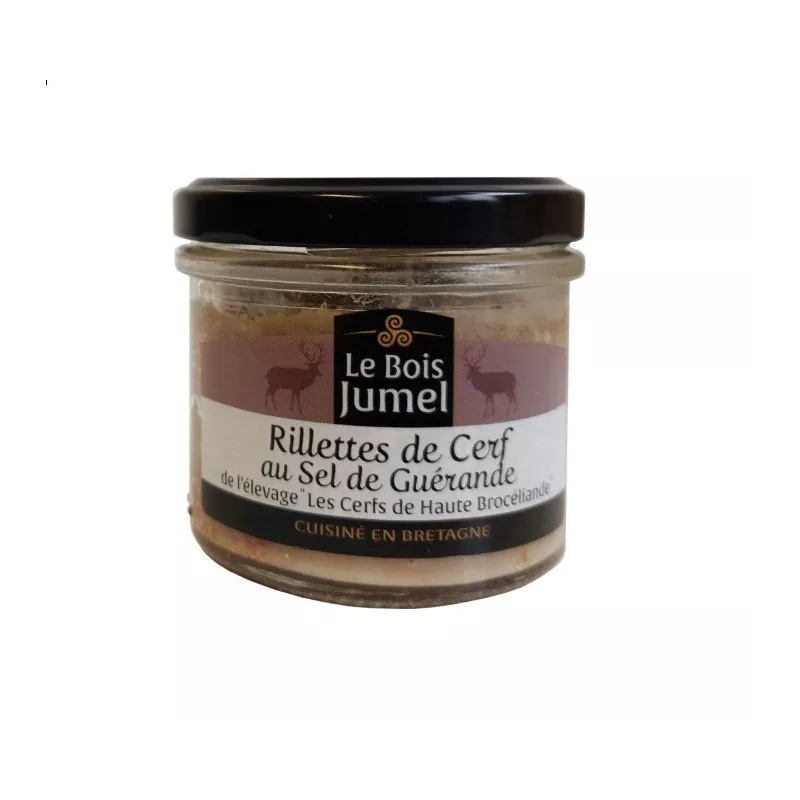 Boîte de rillettes de cerf au sel de Guérande 90g, Le Bois Jumel Boîte de rillettes de cerf au sel de Guérande 90g, Le Bois Jumel