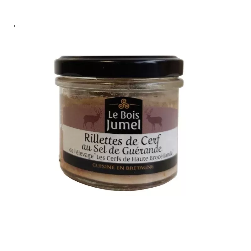 Boîte de rillettes de cerf au sel de Guérande 90g, Le Bois Jumel