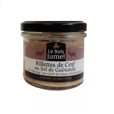 Boîte de rillettes de cerf au sel de Guérande 90g, Le Bois Jumel