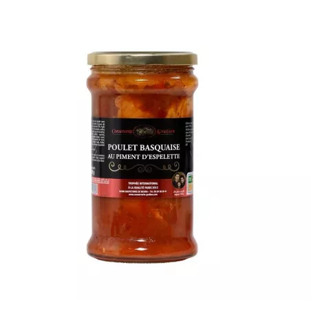Poulet basquaise au piment d'Espelette 750g - Conserverie Gratien