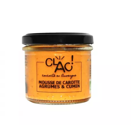 Mousse de Carotte agrumes et cumin - CLAC (100g) en Auvergne-Rhône-Alpes