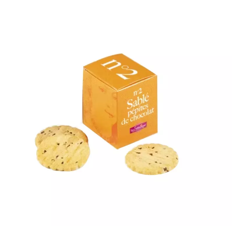 Sablés pépites de chocolat Mini cube n°2 35g - LA SABLESIENNE 