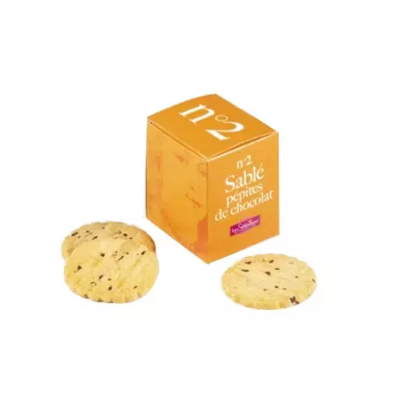 Sablés  pépites de chocolat Mini cube n°2 35g - LA SABLESIENNE 