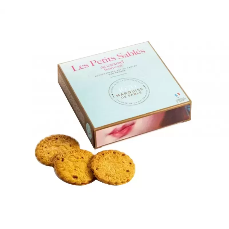 Étui de petits sablés pépites de caramel beurre salé 100g 