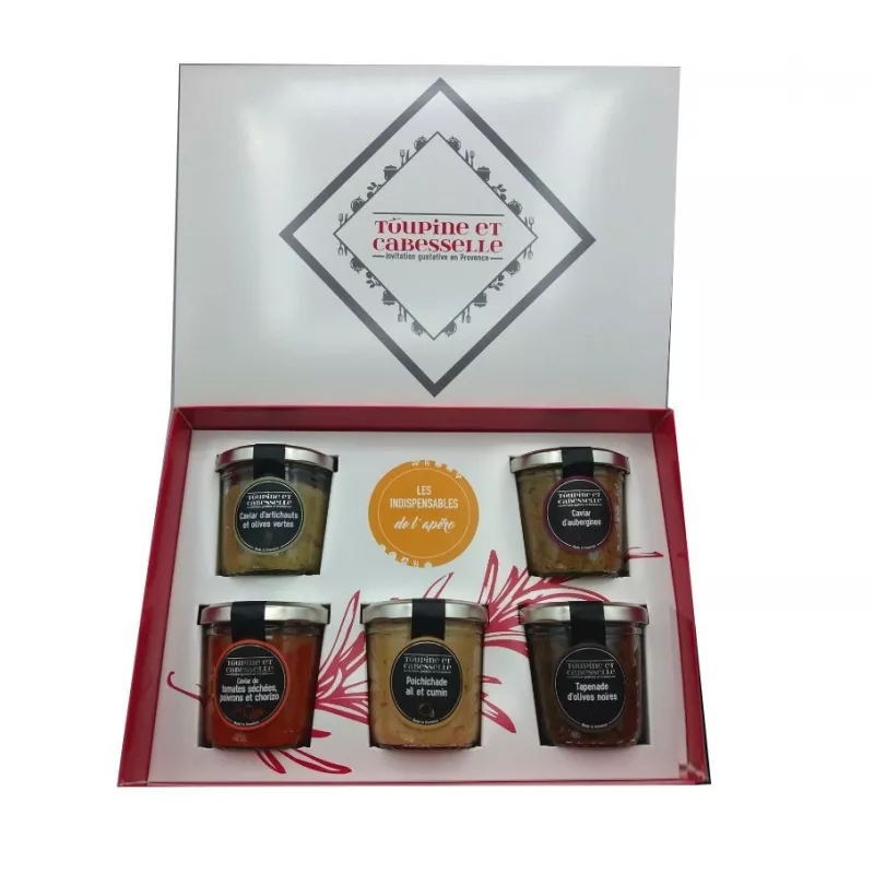Coffret les indispensables de l'Apéro Provençale Conserverie Toupine et Cabesselle