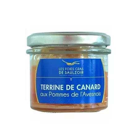 Terrine de Canard aux Pommes de l'Avesnois 90g, spécialité artisanale du Nord de la France.
