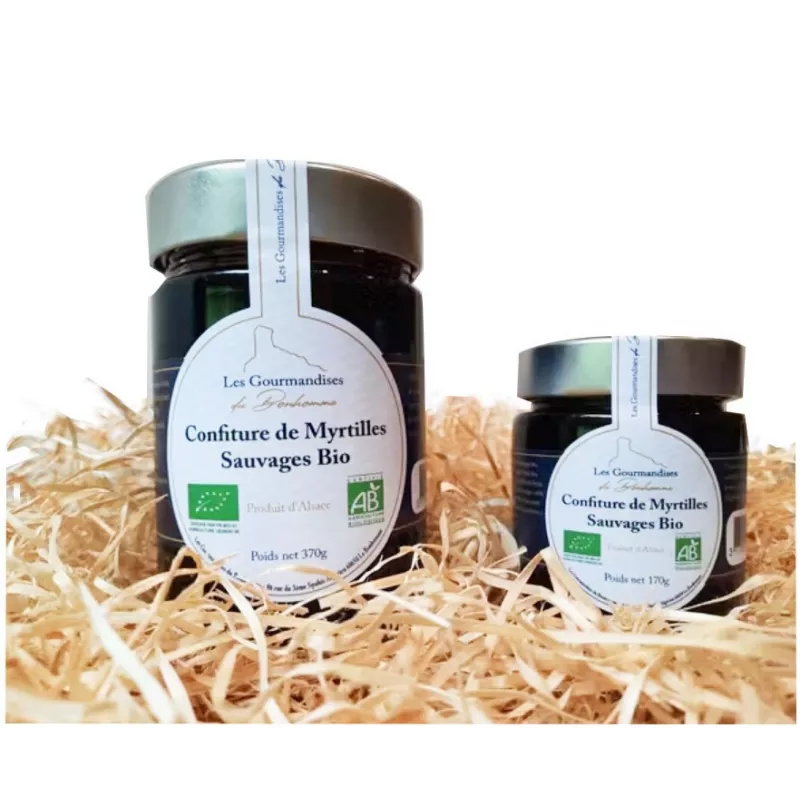 Confiture de Myrtilles sauvages Bio 170g - Les Gourmandises du Bonhomme - 1