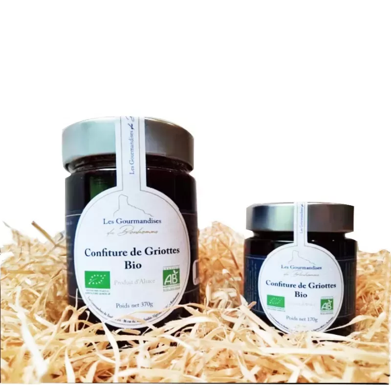Confiture de Griotte Bio 170g - Les Gourmandises du Bonhomme - 1