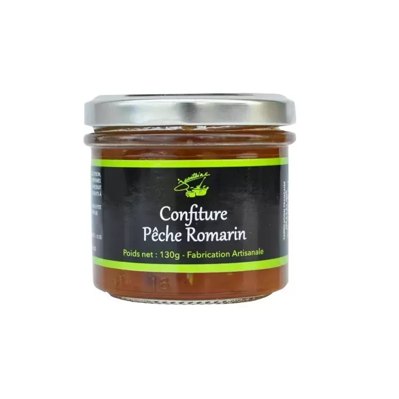 Confiture Pêche Romarin 130g - Atelier Jeantaine - 1