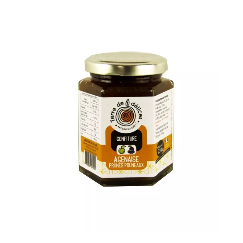 Confiture de Prunes et Pruneaux 230g - Savourez le Sud Ouest