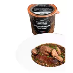 Saucisses aux lentilles vertes du Puy - Toupine et Cabesselle - 2 Saucisses aux lentilles vertes du Puy - Toupine et Cabesselle - 2