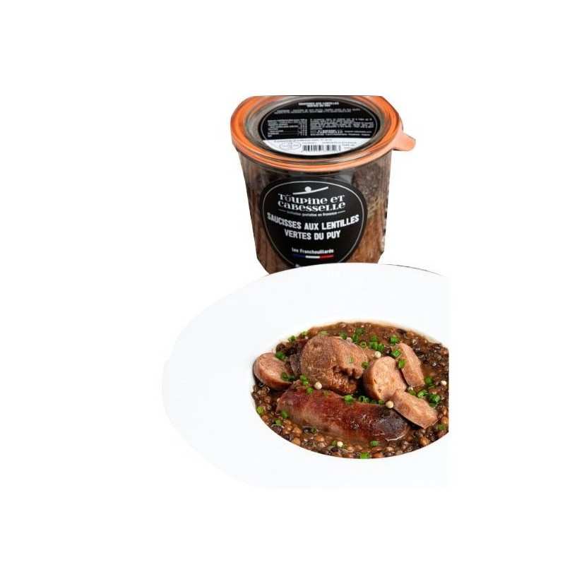 Saucisses aux lentilles vertes du Puy 400g 