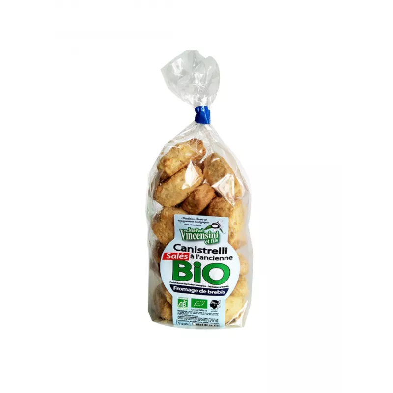 Canistrelli Bio salés au Fromage de Brebis - Jean Paul Vincensini et Fils - 1 Canistrelli Bio salés au Fromage de Brebis - Jean Paul Vincensini et Fils - 1