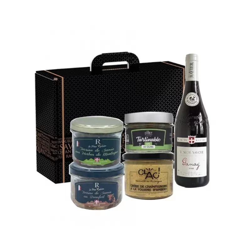 Achat de coffret apéritif vin blanc uby n°3 et saucissons de savoie