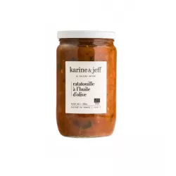 Ratatouille à l'huile d'olive 660g - Découvrez les saveurs méditerranéennes avec Karine et Jeff sur Le Goût Nos Régions