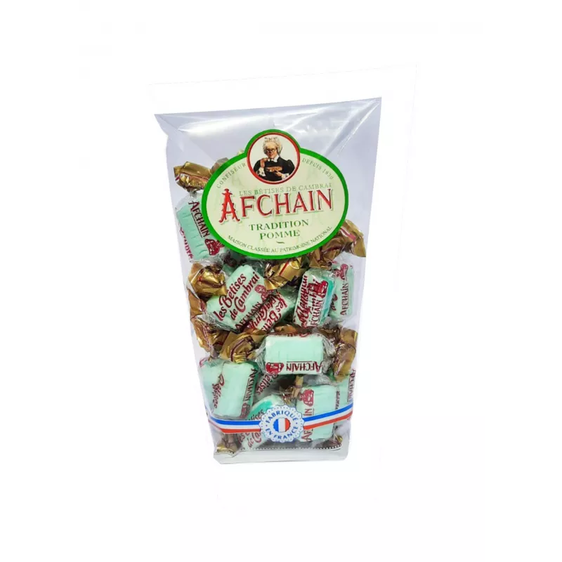 Sachet Bêtises de Cambrai Pomme 125g -AFCHAIN - 1 Sachet Bêtises de Cambrai Pomme 125g -AFCHAIN - 1