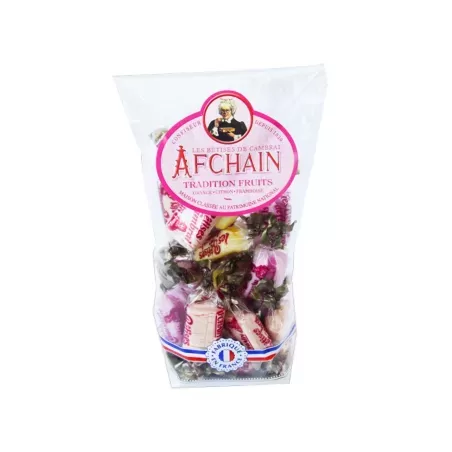 Sachet Bêtises de Cambrai aux Fruits 125g -AFCHAIN - 1