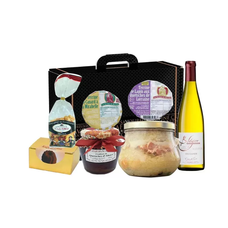 Coffret Gourmand Délices d'Alsace avec produits alsaciens raffinés