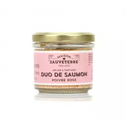 Tartinable Duo Saumon Fumé et Poivre Rose 100g - Maison Sauveterre