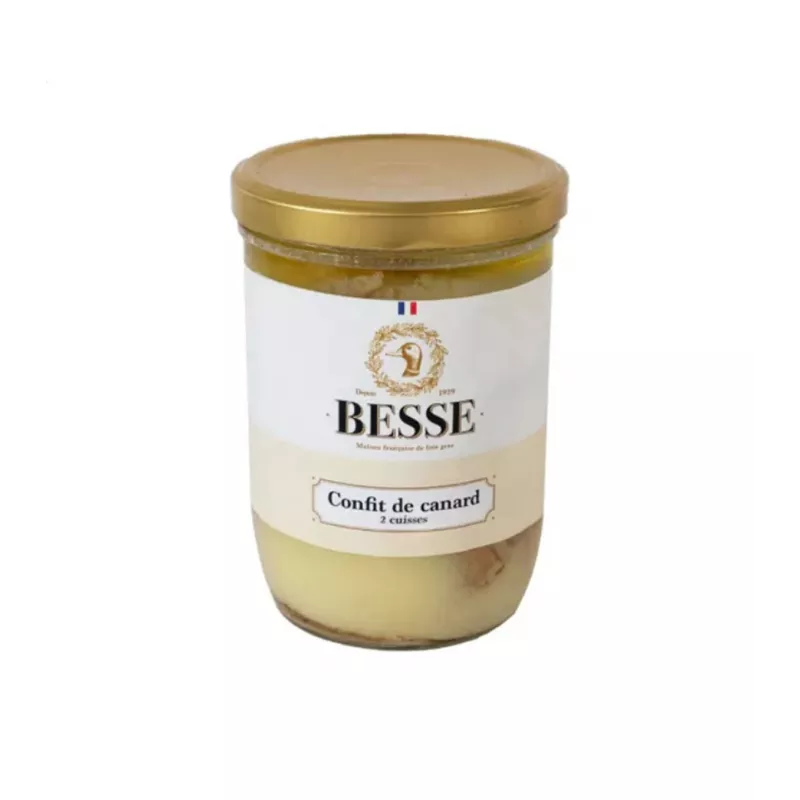 Confit de canard 2 cuisses 700g - Besse - 1 Confit de canard 2 cuisses 700g - Besse - 1