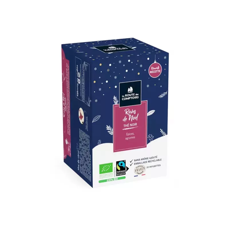 Thé noir Rêves de Noël - Epices et agrumes (Infusettes fraîcheur X 20) 