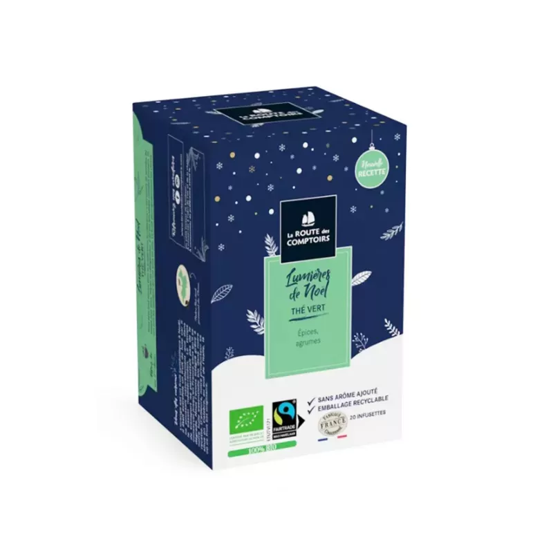 Thé vert Lumière de Noël - Epices et agrumes (Infusettes fraîcheur X 20) 