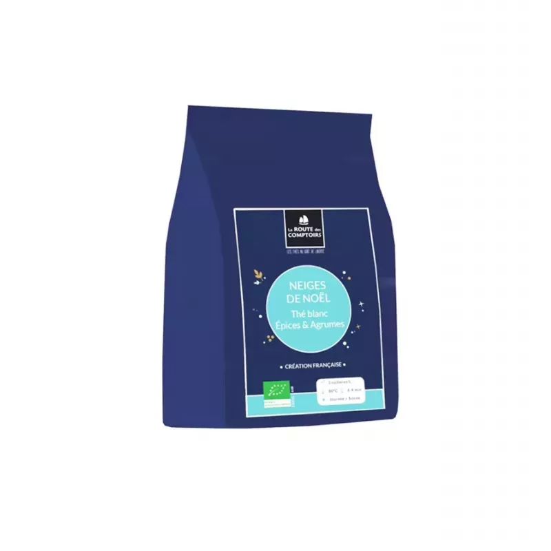 Thé blanc Neiges de Noël - Epices et agrumes (Mini sachet 20g) 