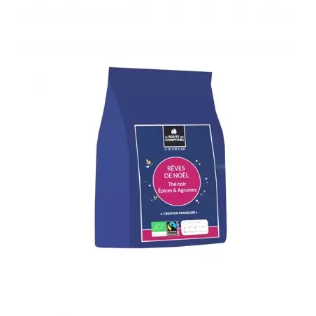 Sachet de Thé noir Rêves de Noël - Épices et Agrumes, mini sachet de 30g