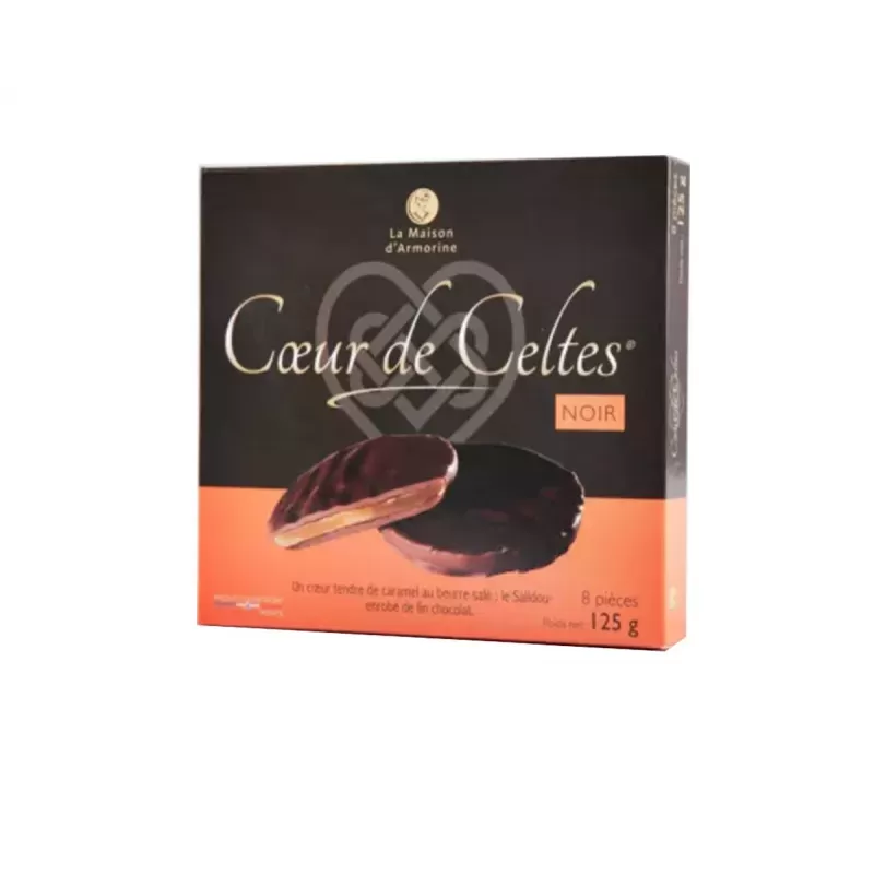 Cœur de Celtes chocolat noir et Salidou 125g Maison d'Armorine