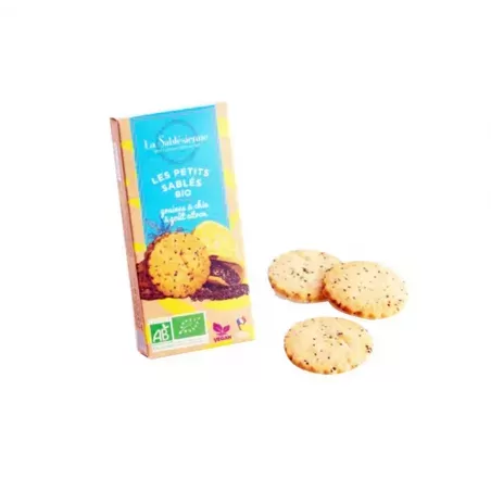 Étui biscuits sablés citron et graines de chia bio & vegan 37g