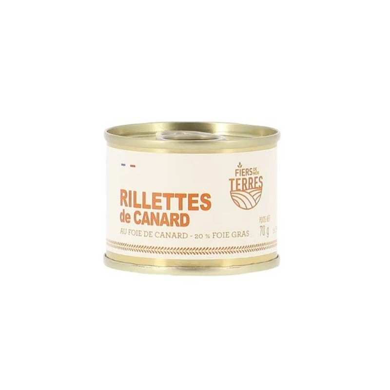 Rillettes de Canard au Foie Gras 70g - Fiers de nos Terres 