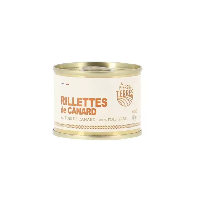 Rillettes de Canard au Foie Gras 70g Fiers de Nos Terres